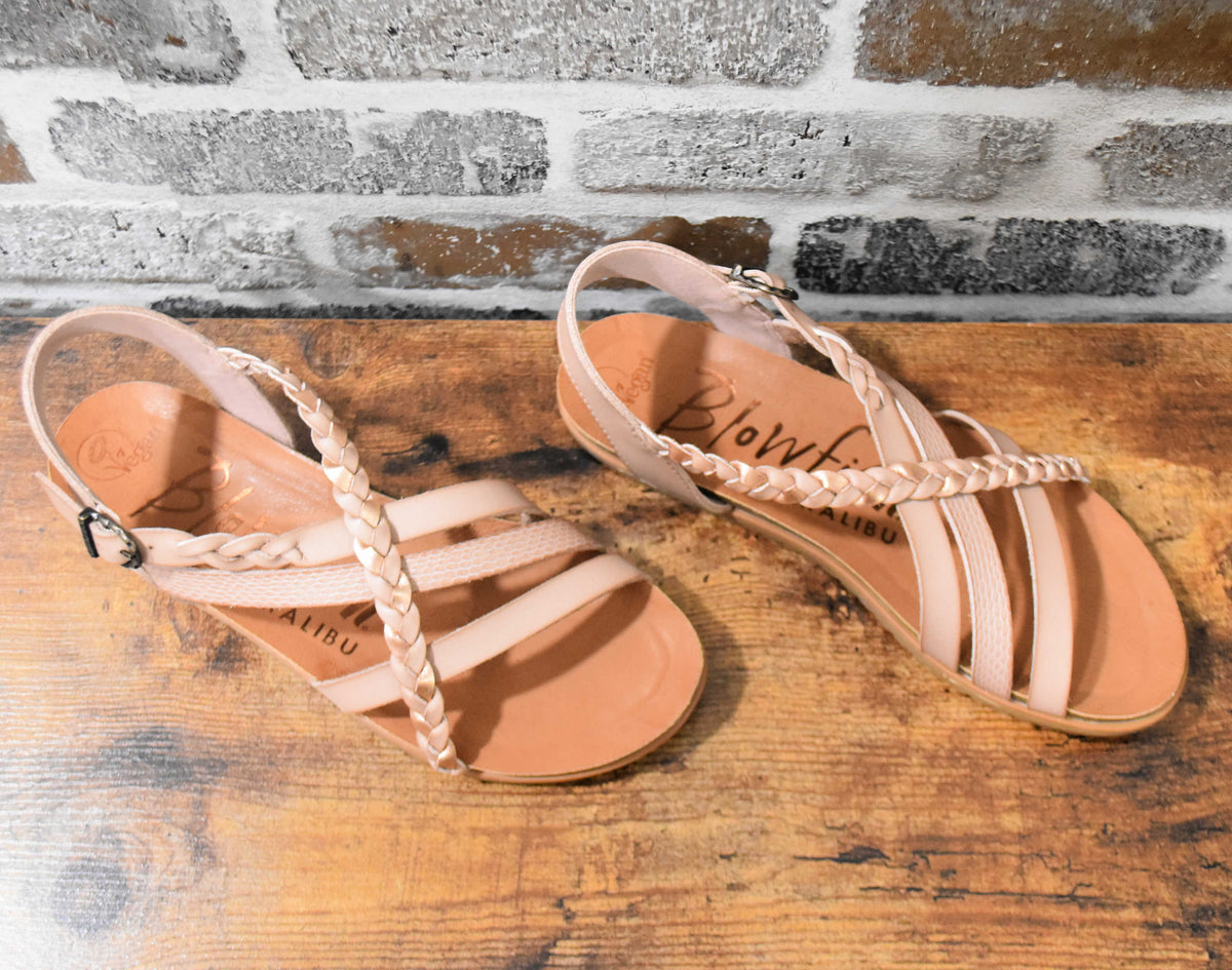 Blowfish sandals rose gold best sale