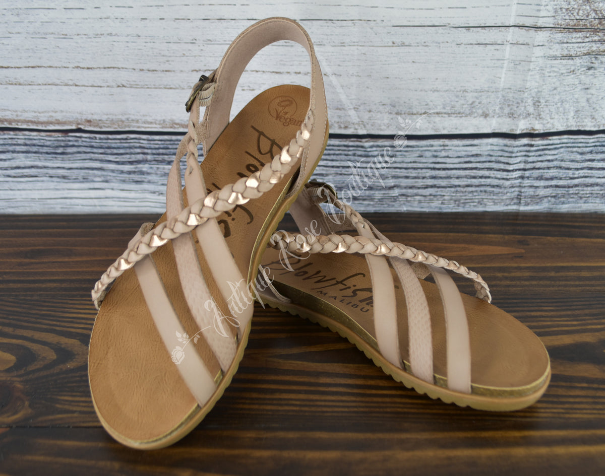 Blowfish sandals rose store gold