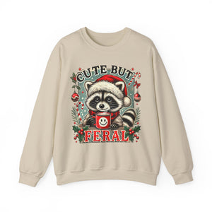 Cute But Feral Christmas Graphic Sweatshirt