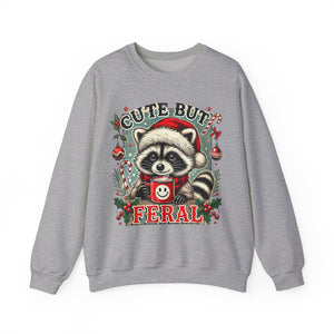 Cute But Feral Christmas Graphic Sweatshirt