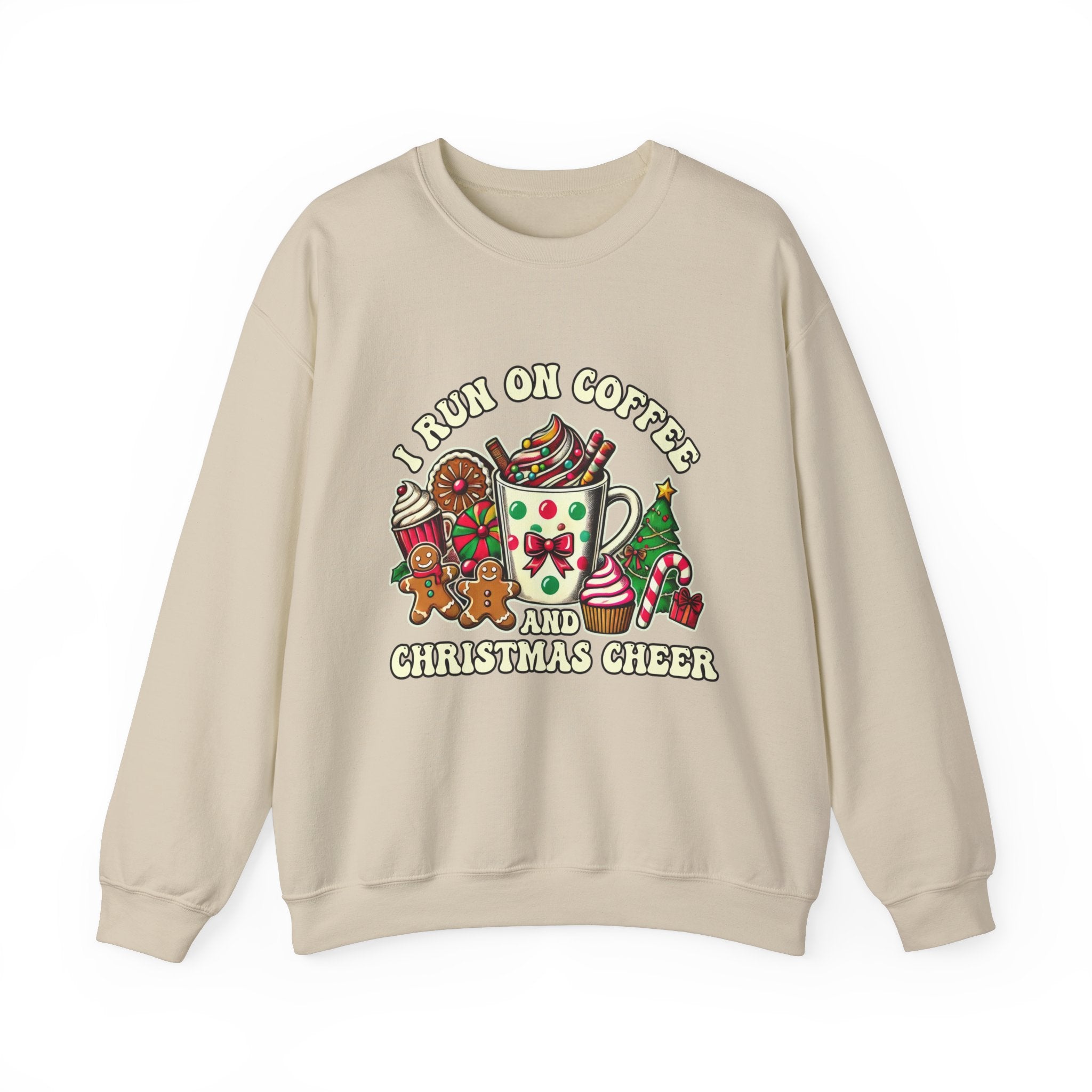 I Run On Coffee And Christmas Cheer Graphic Sweatshirt