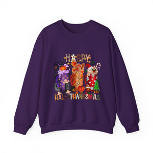 Happy HalloThanksMas Graphic Sweatshirt