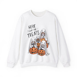 Here For The Treats Dog Halloween Sweatshirt