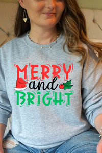 Merry and Bright  Graphic Sweatshirt