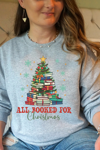 All Booked for Christmas Graphic Sweatshirt