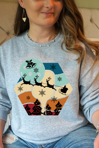 Pickleball Christmas Graphic Sweatshirt