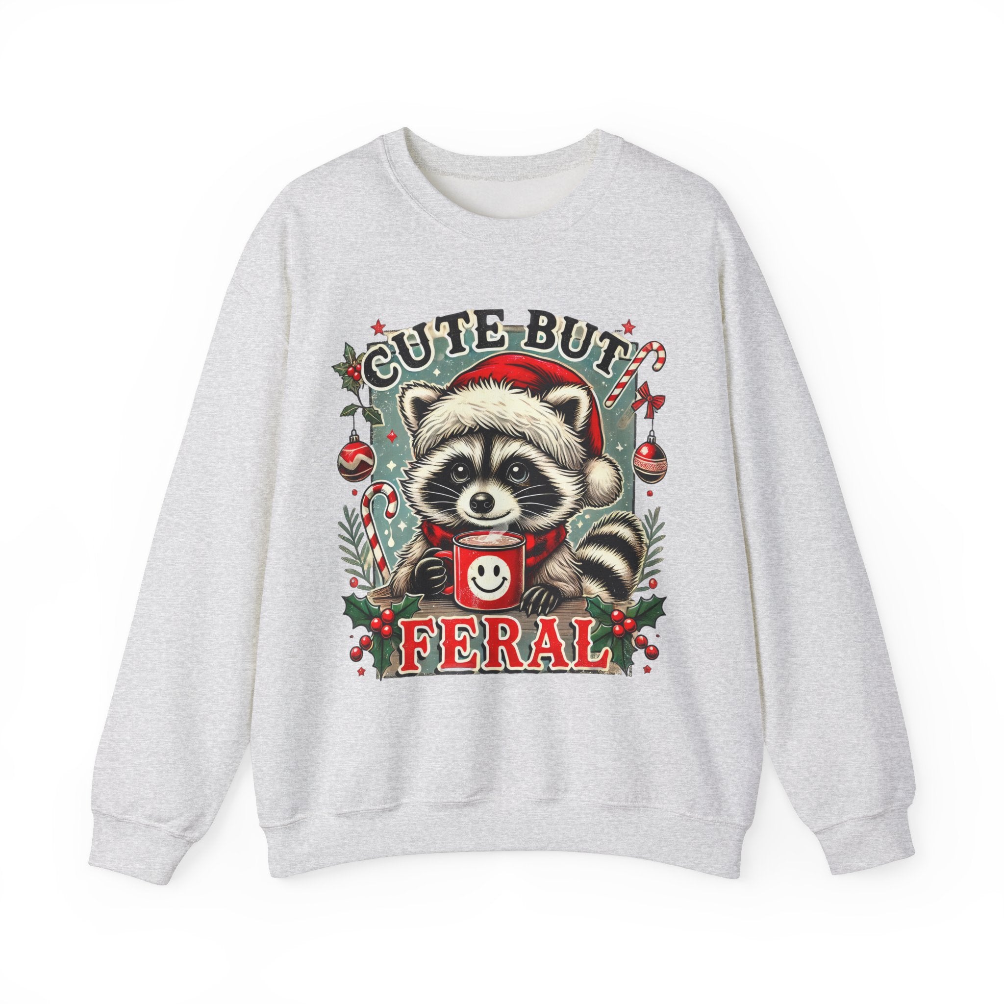 Cute But Feral Christmas Graphic Sweatshirt