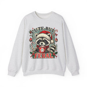 Cute But Feral Christmas Graphic Sweatshirt