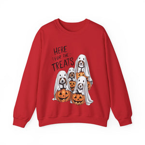 Here For The Treats Dog Halloween Sweatshirt