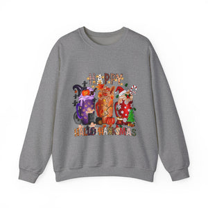 Happy HalloThanksMas Graphic Sweatshirt