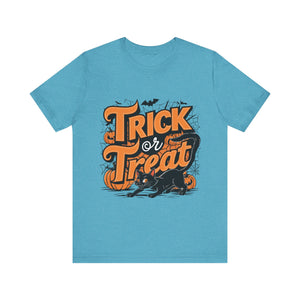 Spooky Trick or Treat Cat Graphic Tee