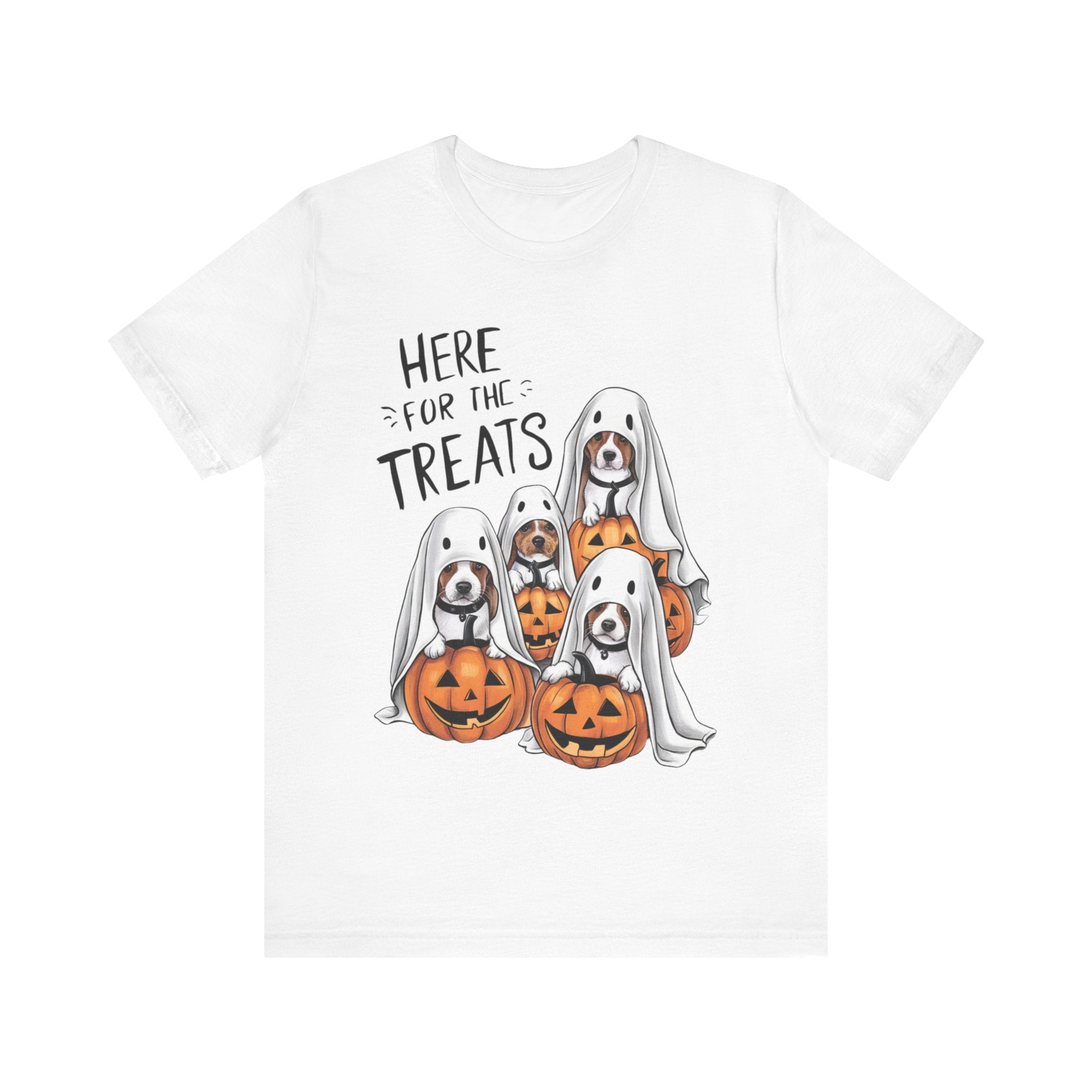 Here For The Treats Dog Halloween Graphic Tee