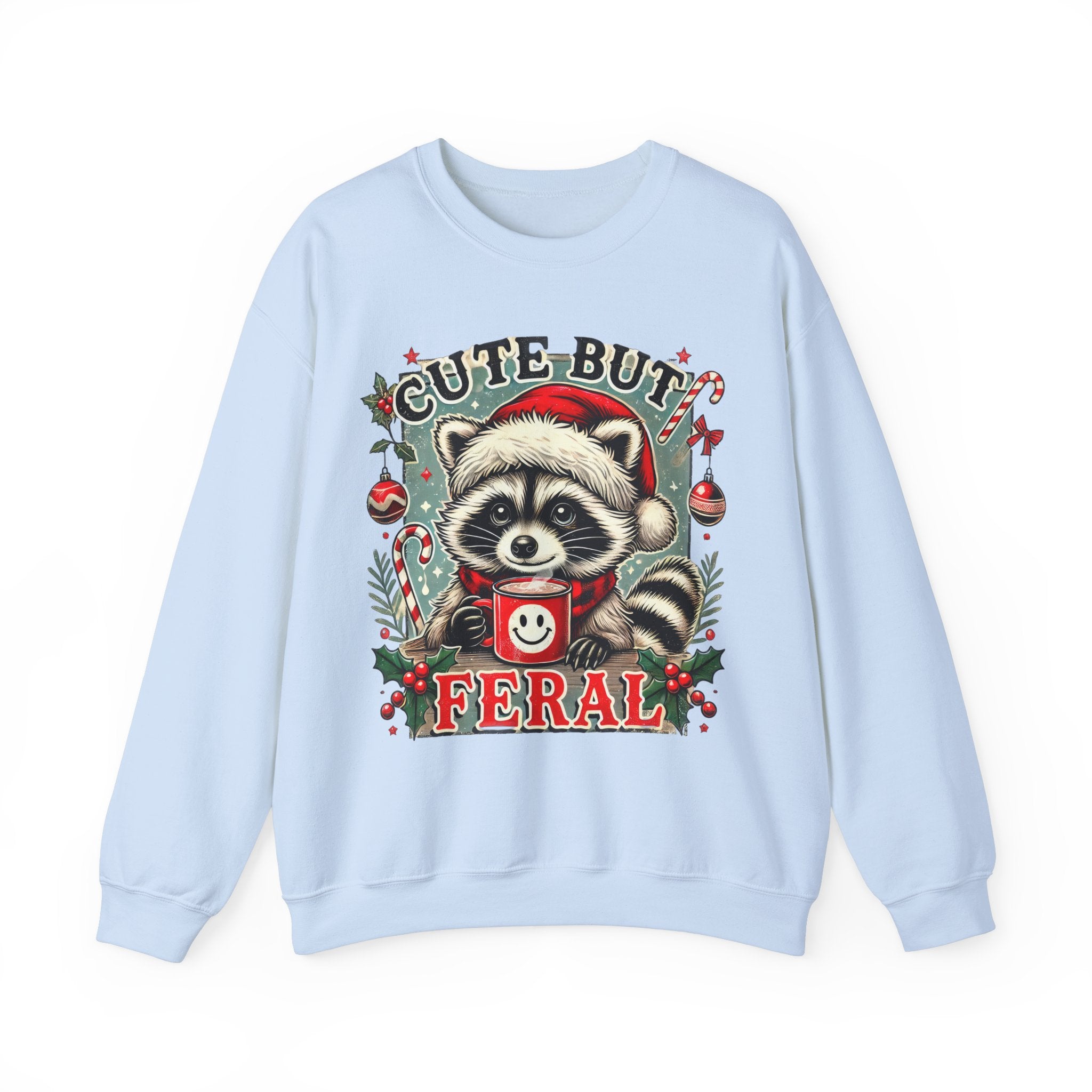 Cute But Feral Christmas Graphic Sweatshirt