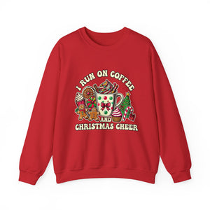 I Run On Coffee And Christmas Cheer Graphic Sweatshirt