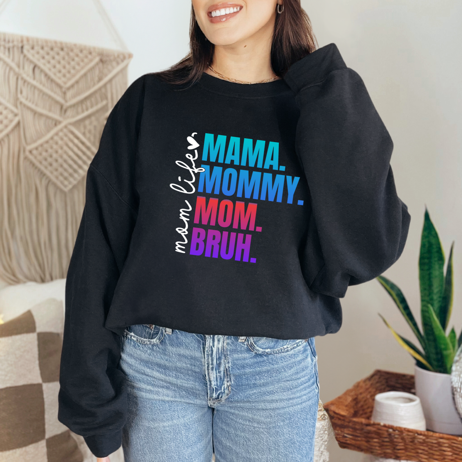 Mama Mommy Mom Bruh - Graphic Sweatshirt