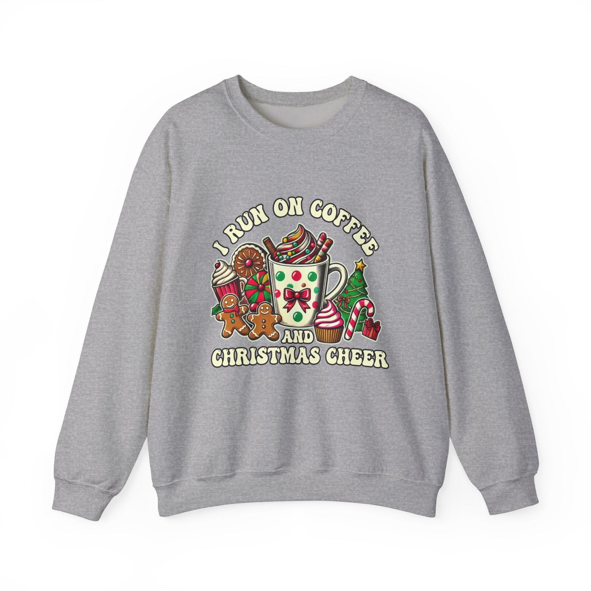 I Run On Coffee And Christmas Cheer Graphic Sweatshirt