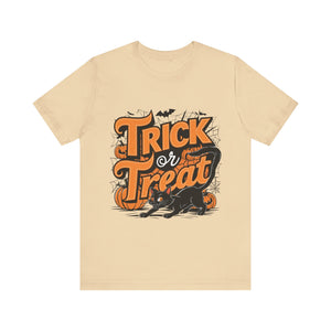 Spooky Trick or Treat Cat Graphic Tee