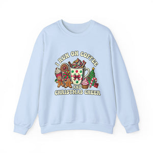 I Run On Coffee And Christmas Cheer Graphic Sweatshirt