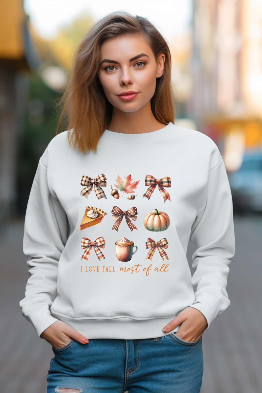 I Love Fall Most Of All - Graphic Sweatshirt