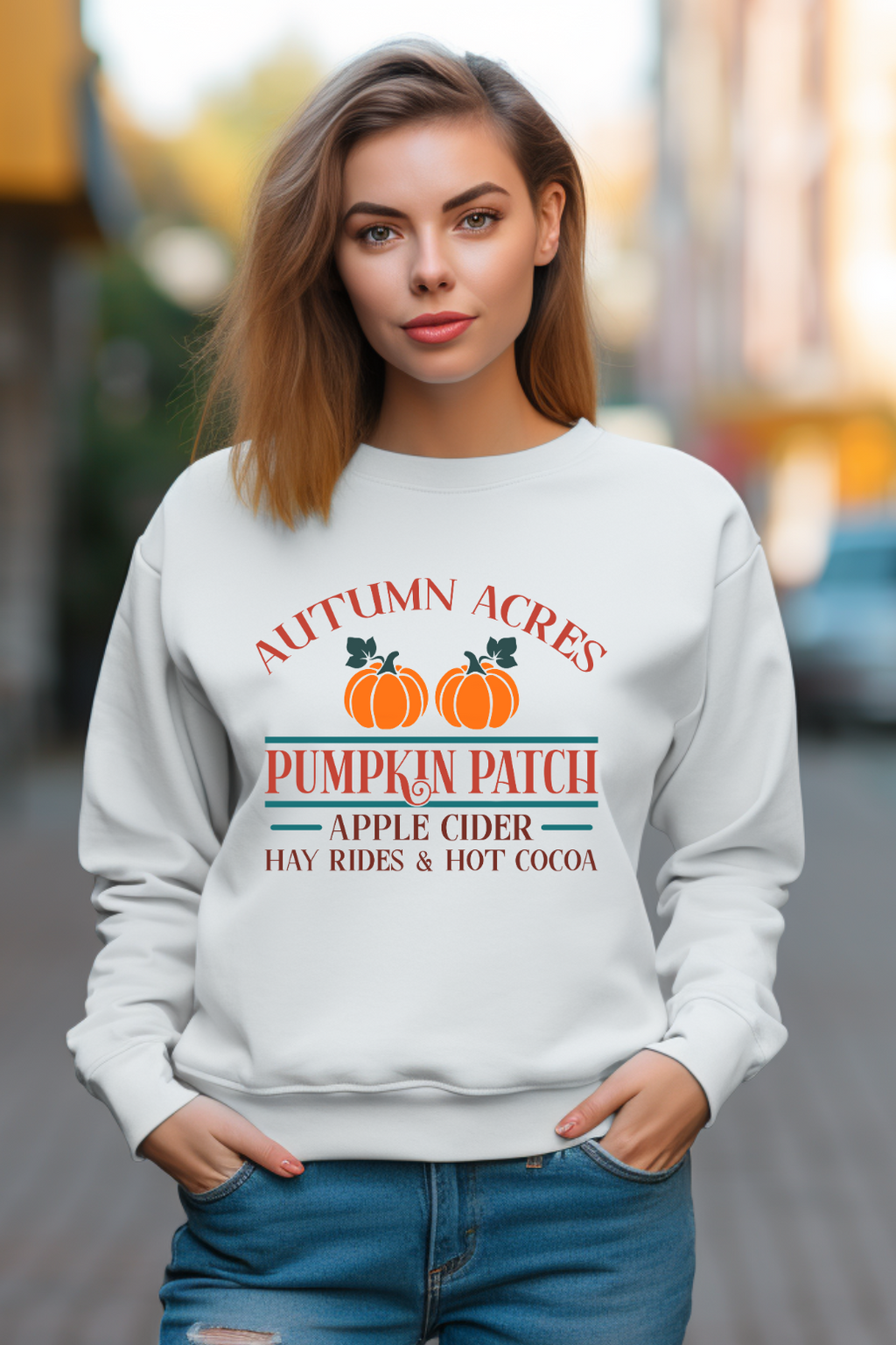 Autumn Acres Pumpkin Patch Graphic Sweatshirt