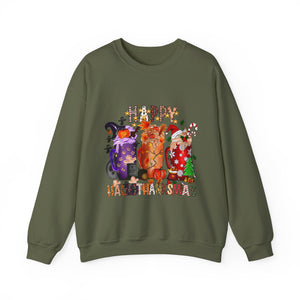 Happy HalloThanksMas Graphic Sweatshirt