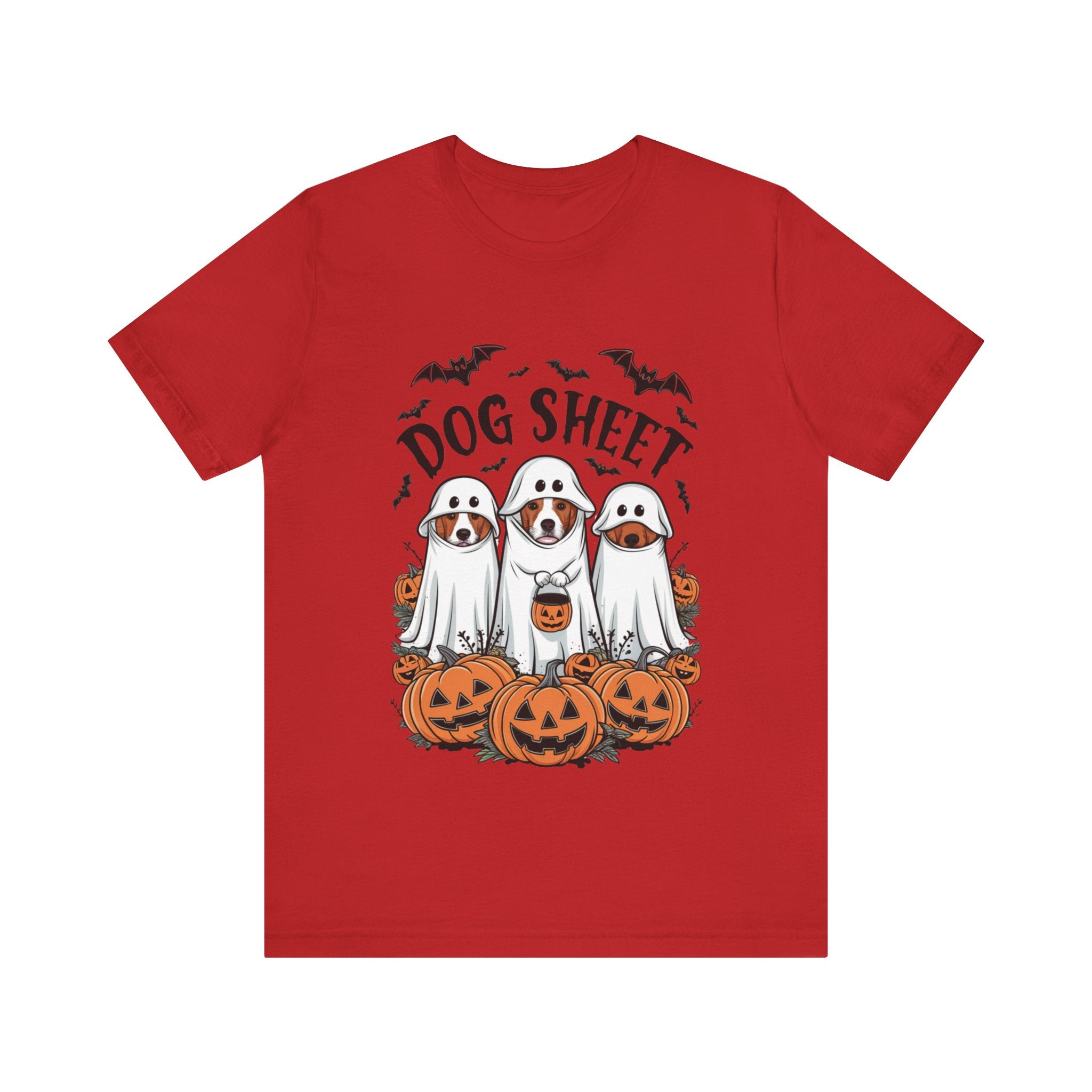 Spooky Halloween Dog Sheet Graphic Tee