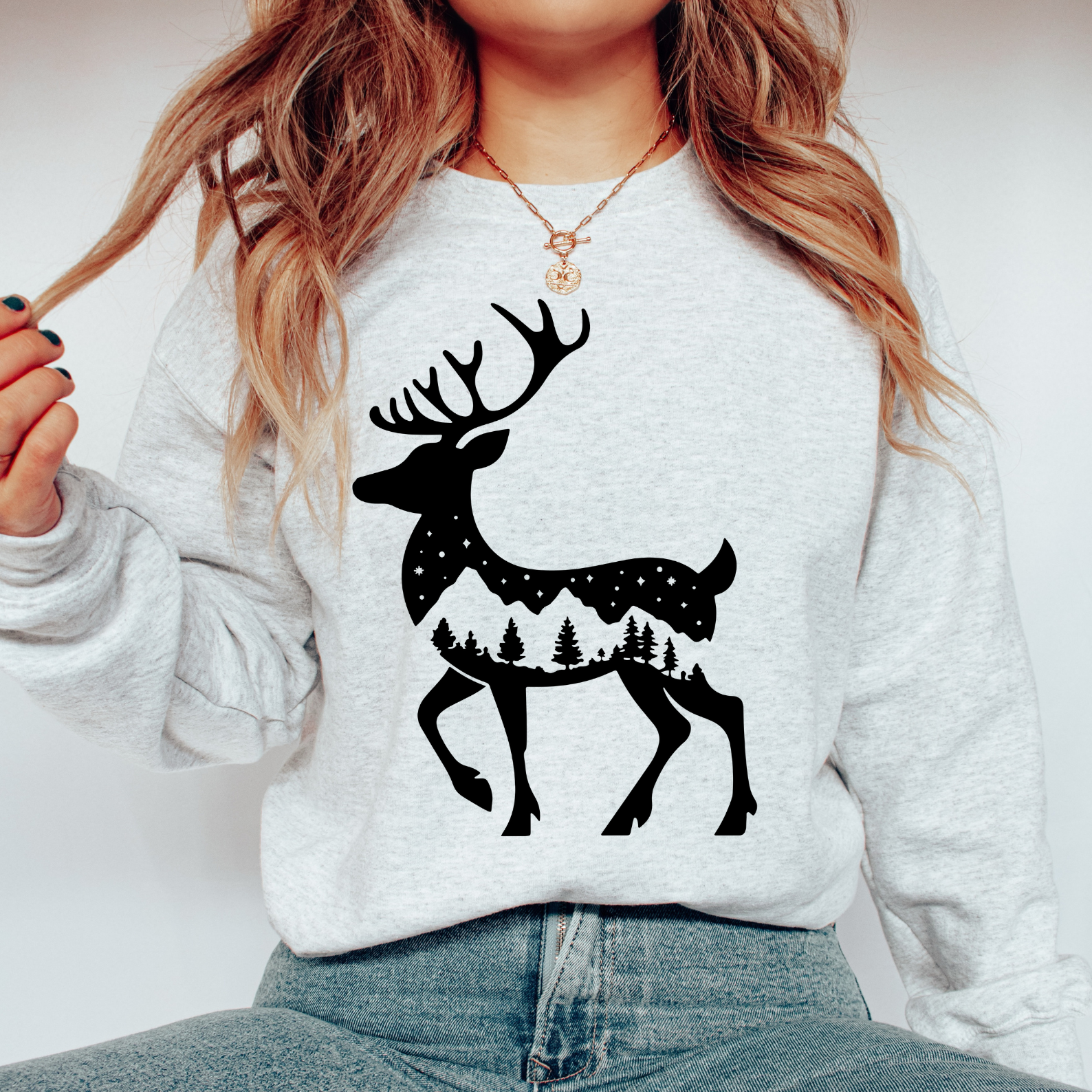 Winter Deer - Graphic Sweatshirt