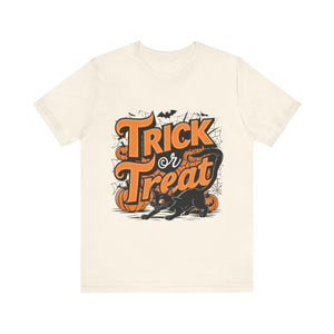 Spooky Trick or Treat Cat Graphic Tee