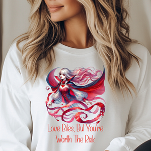 Love Bites But You're Worth The Risk - Long Sleeve Graphic Tee