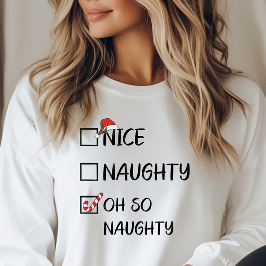 Nice, Naughty, An Attempt Was Made Long Sleeve T-Shirt 🎄