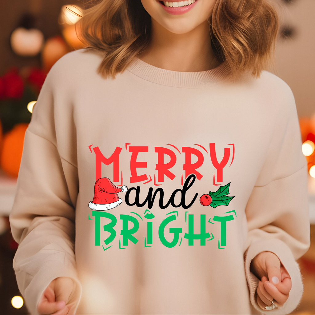 Merry and Bright  Graphic Sweatshirt