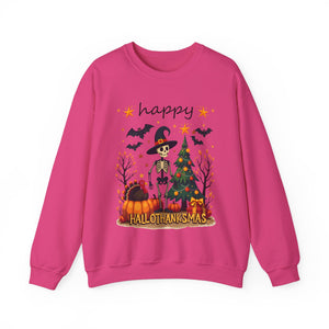 Happy HalloThanksMas Skeleton Graphic Sweatshirt