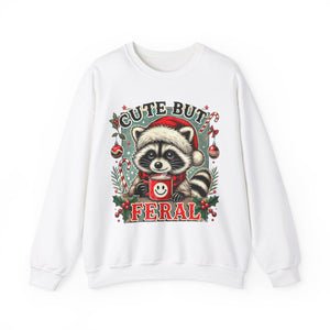 Cute But Feral Christmas Graphic Sweatshirt