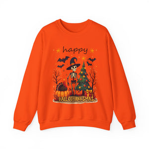 Happy HalloThanksMas Skeleton Graphic Sweatshirt