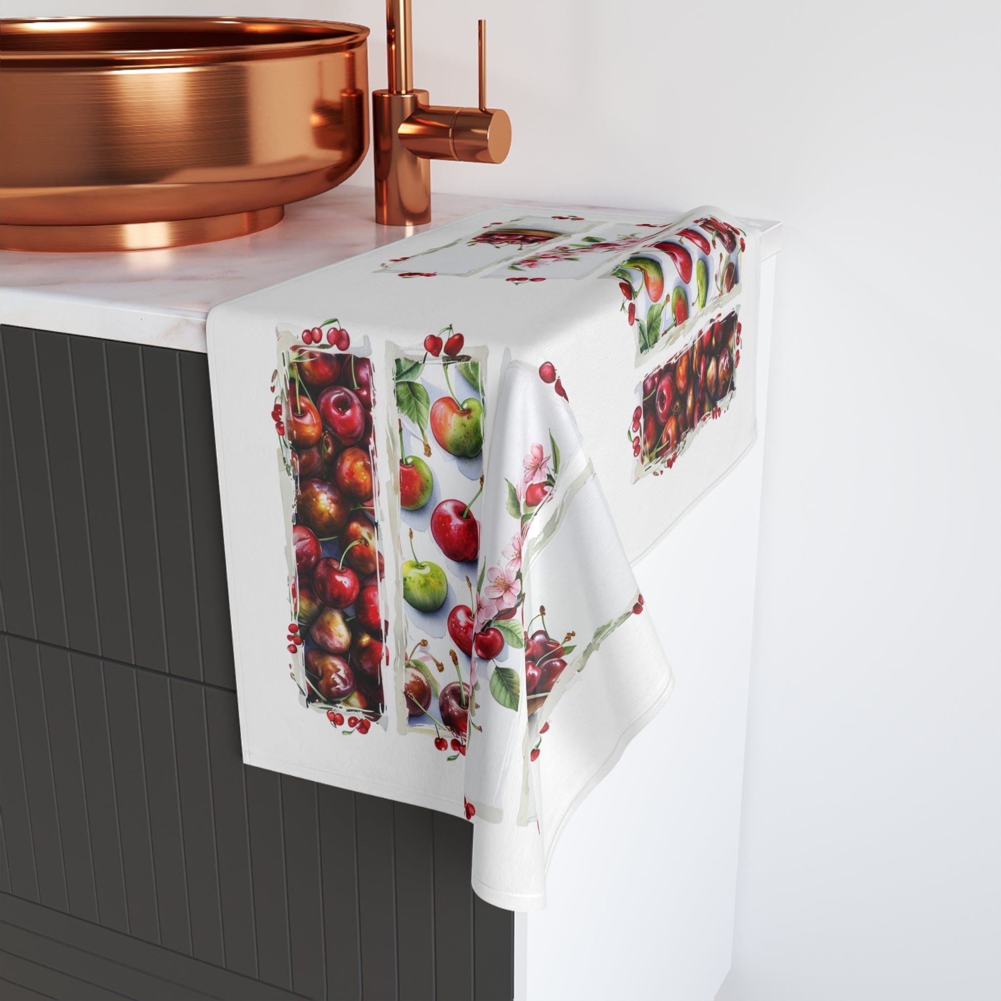 Hand Towel Cherry Brushstroke
