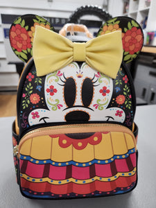 Loungefly Minnie Mouse Dia De Los Muertos Sugar Skull Mini Backpack-EXCLUSIVE