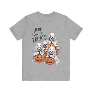 Here For The Treats Dog Halloween Graphic Tee