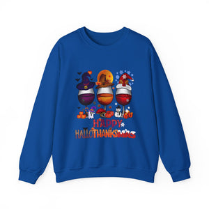 Happy HalloThanksMas Wine Graphic Sweatshirt