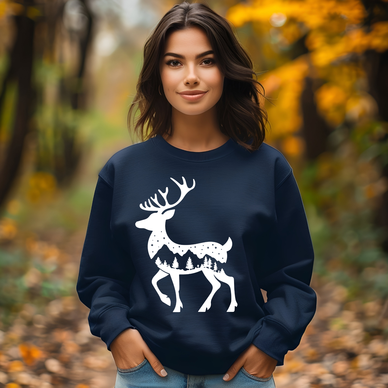 Winter Deer - Graphic Sweatshirt