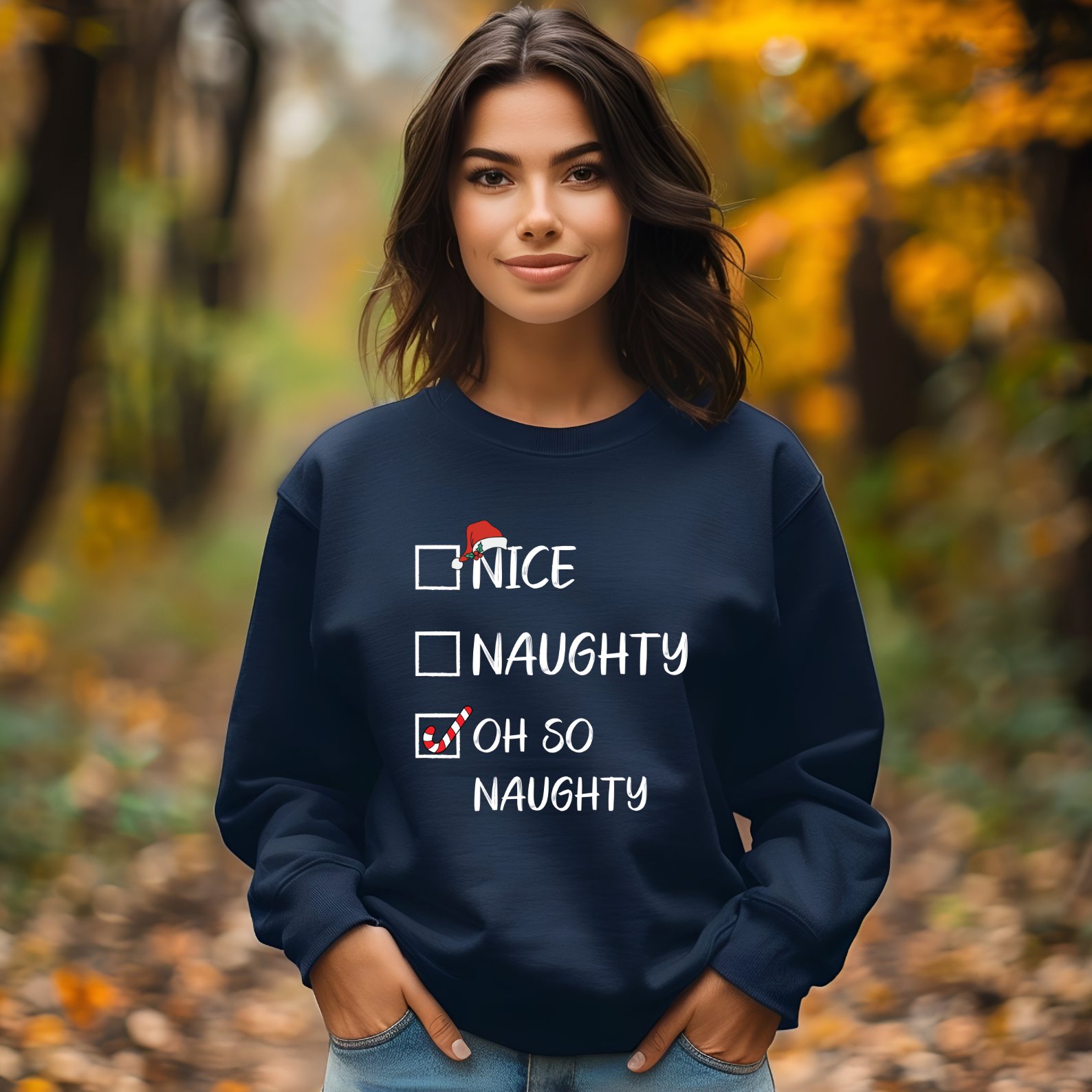 Nice Naughty Oh So Naughty - Graphic Sweatshirt