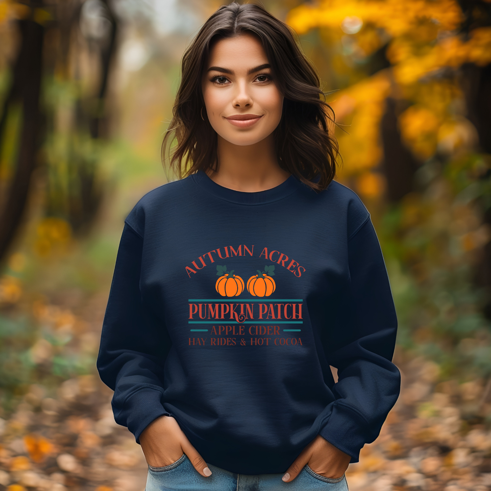 Autumn Acres Pumpkin Patch Graphic Sweatshirt