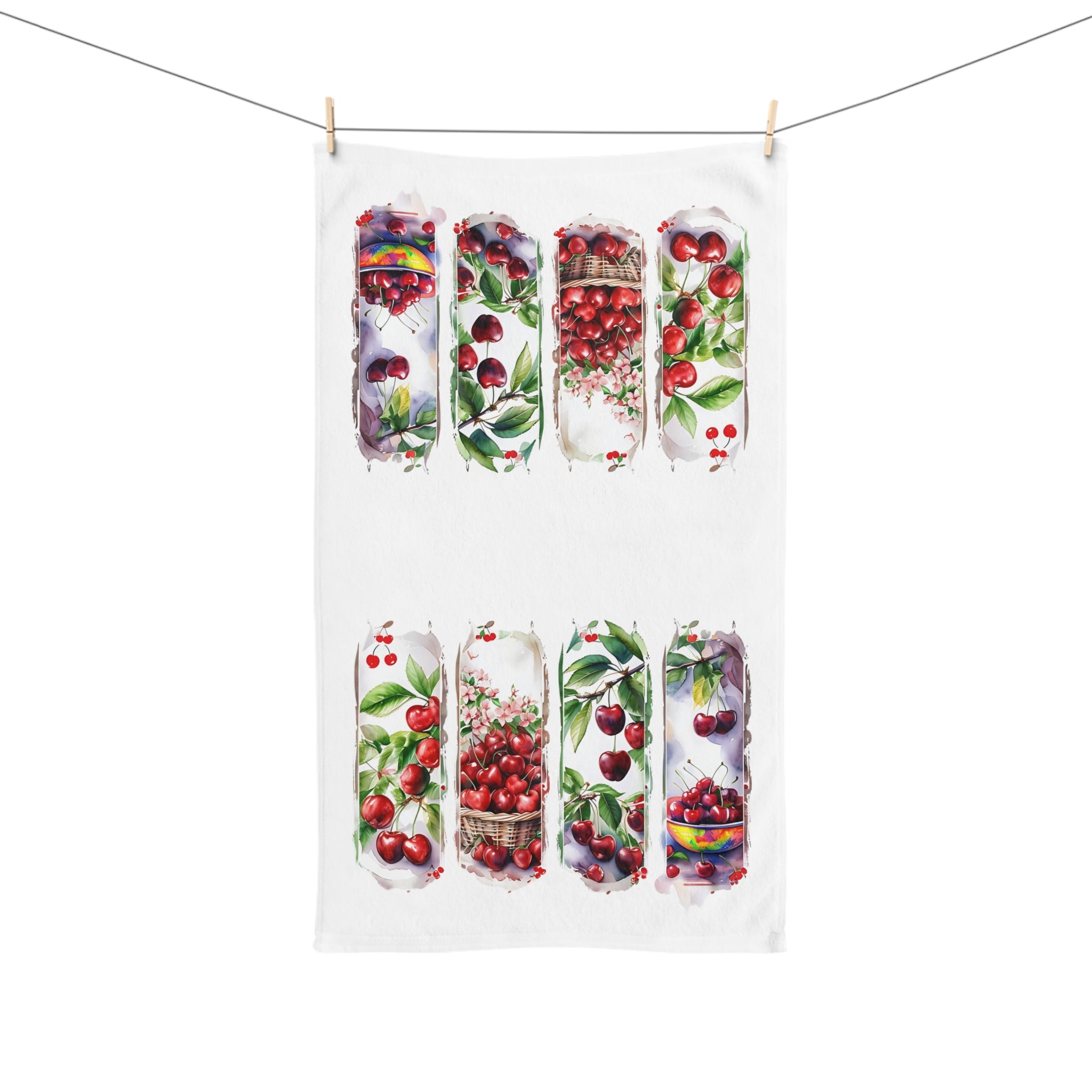 Hand Towel Cherry Brushstroke