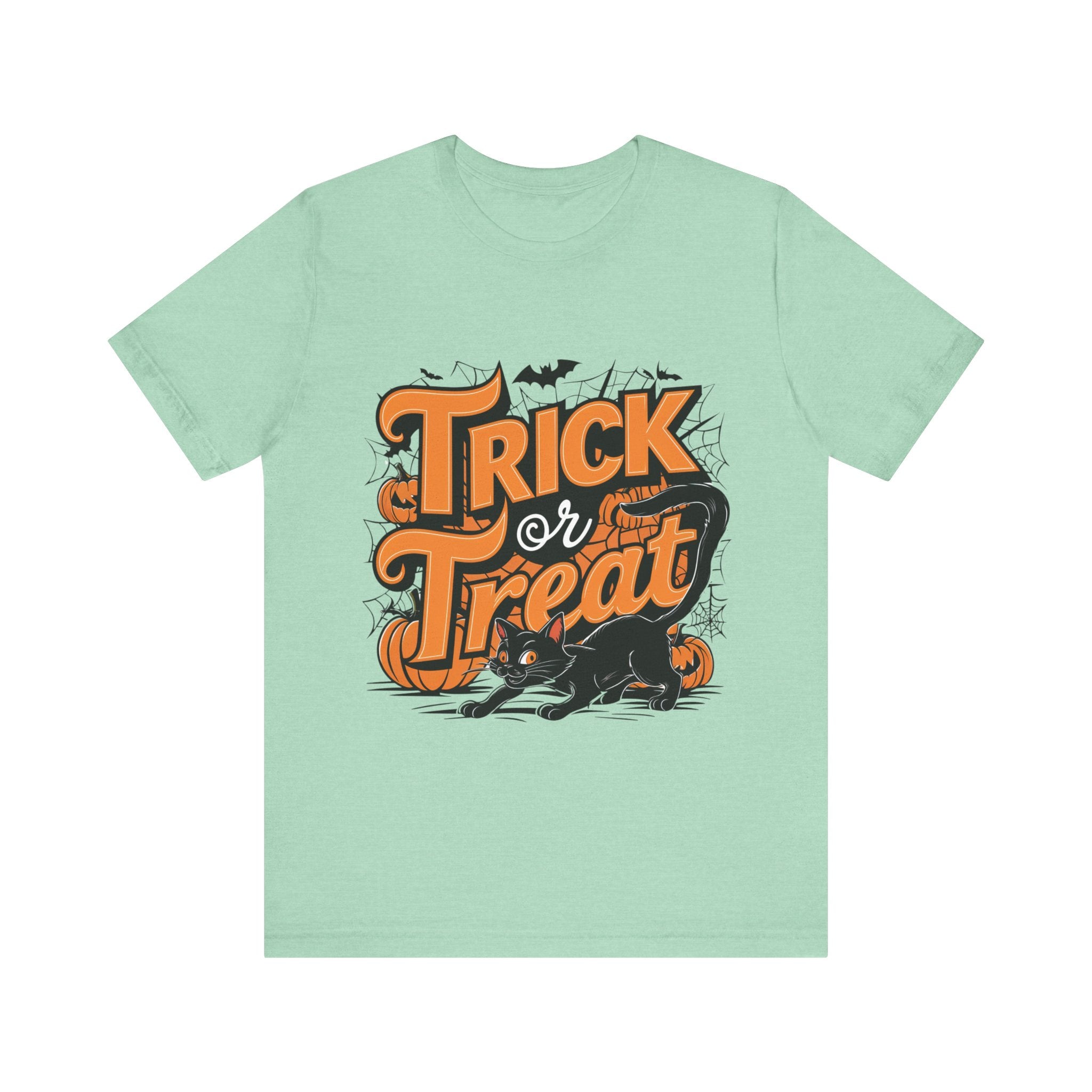 Spooky Trick or Treat Cat Graphic Tee