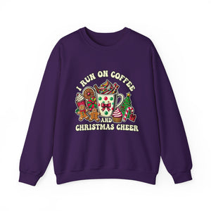 I Run On Coffee And Christmas Cheer Graphic Sweatshirt