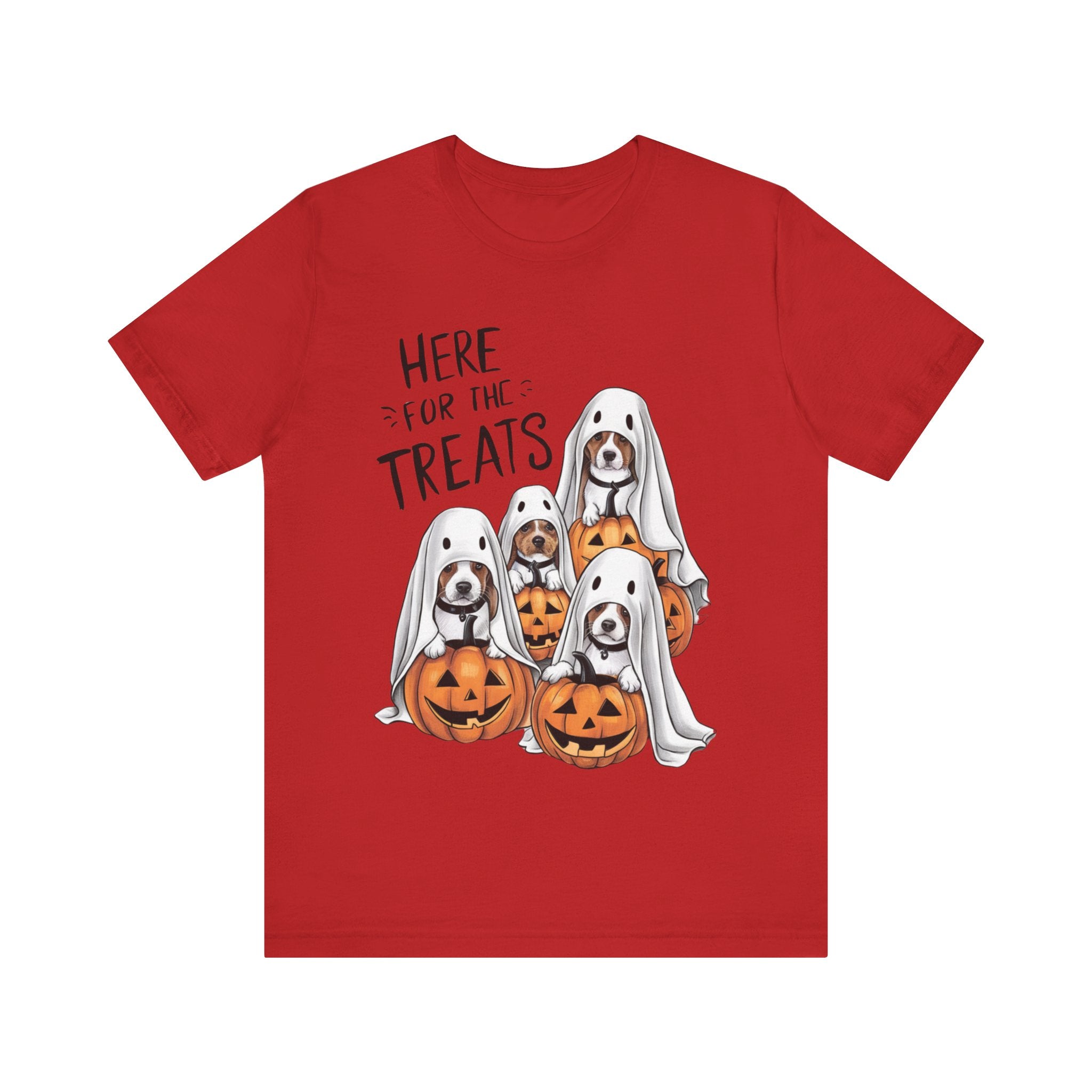 Here For The Treats Dog Halloween Graphic Tee