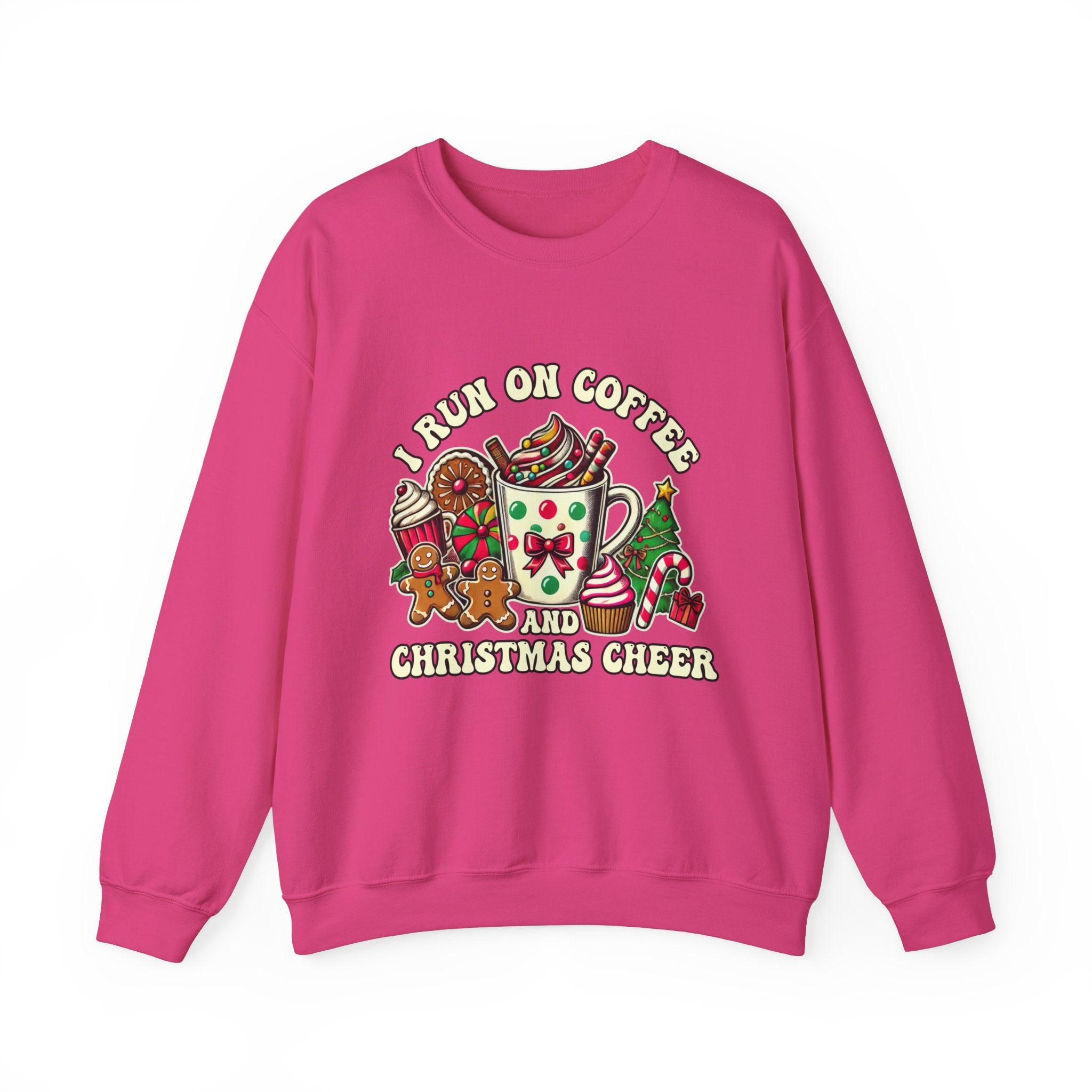 I Run On Coffee And Christmas Cheer Graphic Sweatshirt