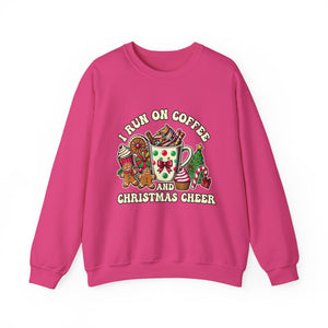 I Run On Coffee And Christmas Cheer Graphic Sweatshirt