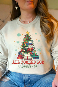 All Booked for Christmas Graphic Sweatshirt