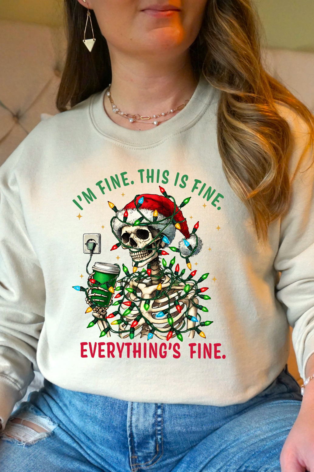 I'm Fine. This Is Fine. Everything's Fine. Graphic Sweatshirt