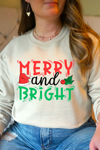 Merry and Bright  Graphic Sweatshirt